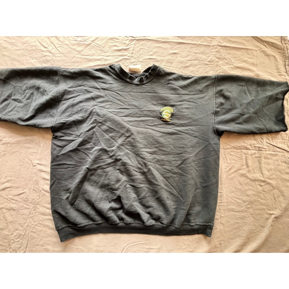 Vintage Hanes Ultimate Cotton Dunlap Basketball Short Sleeve Black XL